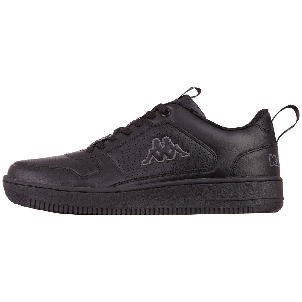 Kappa Sneaker - mit Evolution Ambigramm auf Zungen- & Fersenloops black-grey