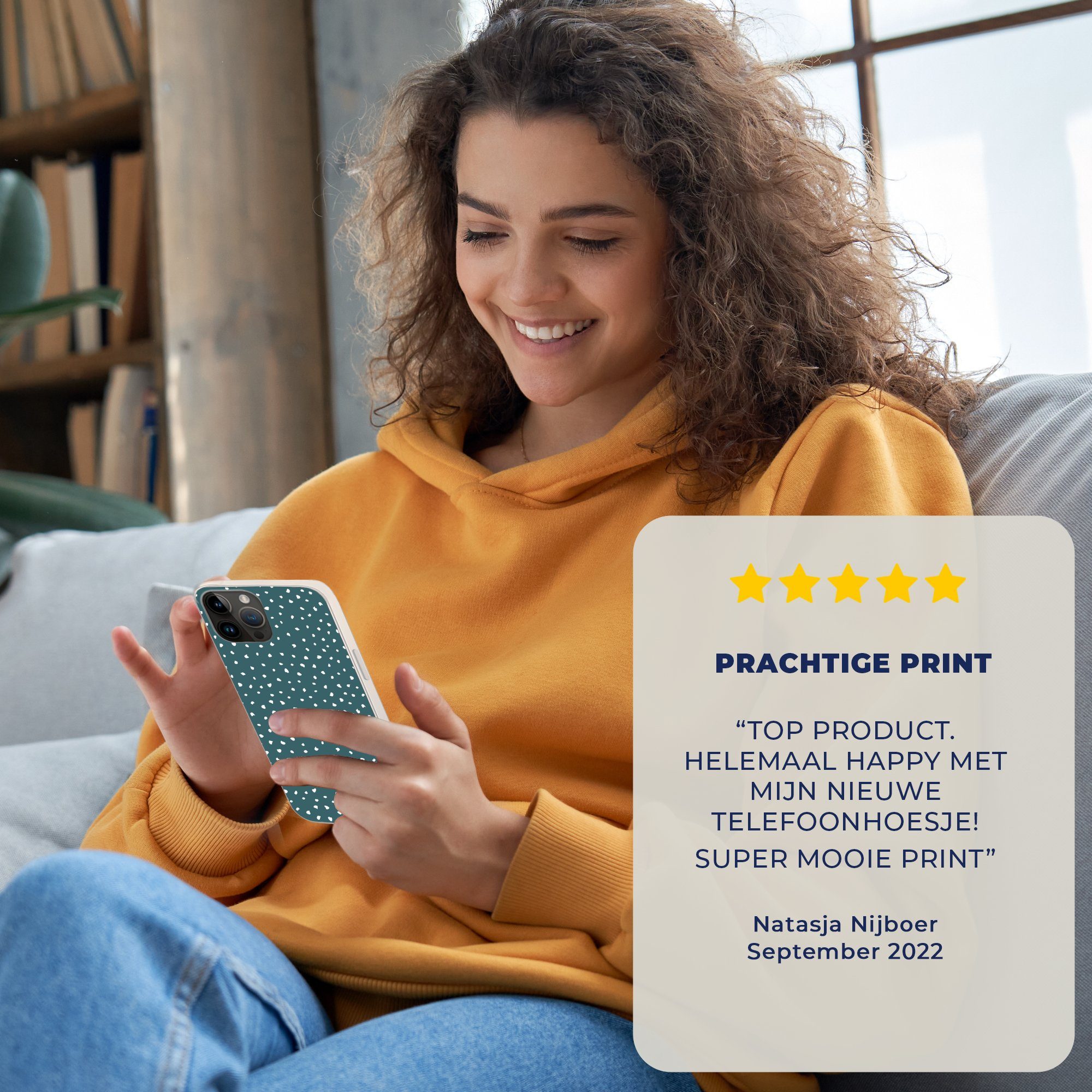 MuchoWow Handyhülle für Apple iPhone 14 Pro Max Polka dots - Weiß - Grün, Smartphone-Bumper, Print, Handy Schutzhülle Dünn