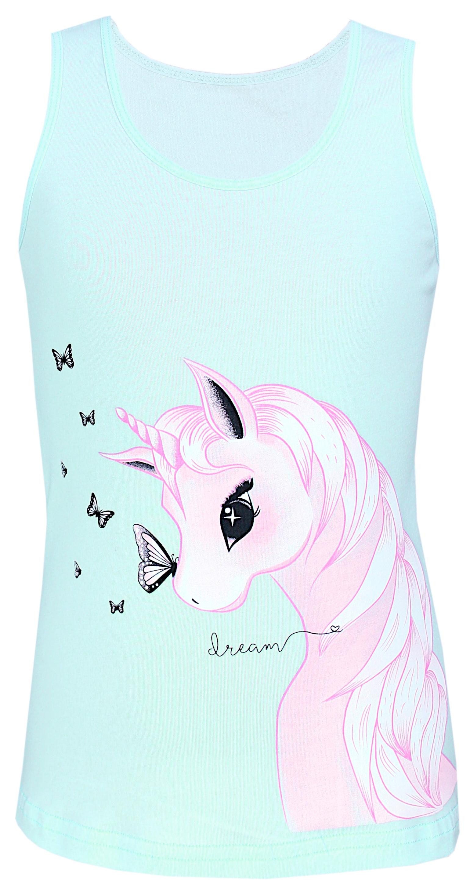 TupTam Unterhemd TupTam Mädchen Baumwolle Unterhemd 5er Pack Tank Top Ärmellos Kinder – Bild 4 von 5