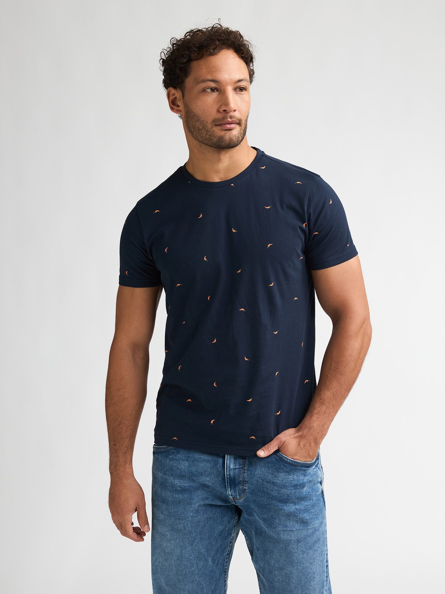 Petrol Industries T-Shirt Lava mit Allover-Print günstig online kaufen