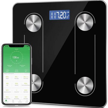 yozhiqu Körper-Analyse-Waage Intelligente Körperfettwaage, Digital Body Composition Analyser, Hochpräzise mit 70 relevanten Daten, Kompatibel mit Android und IOS