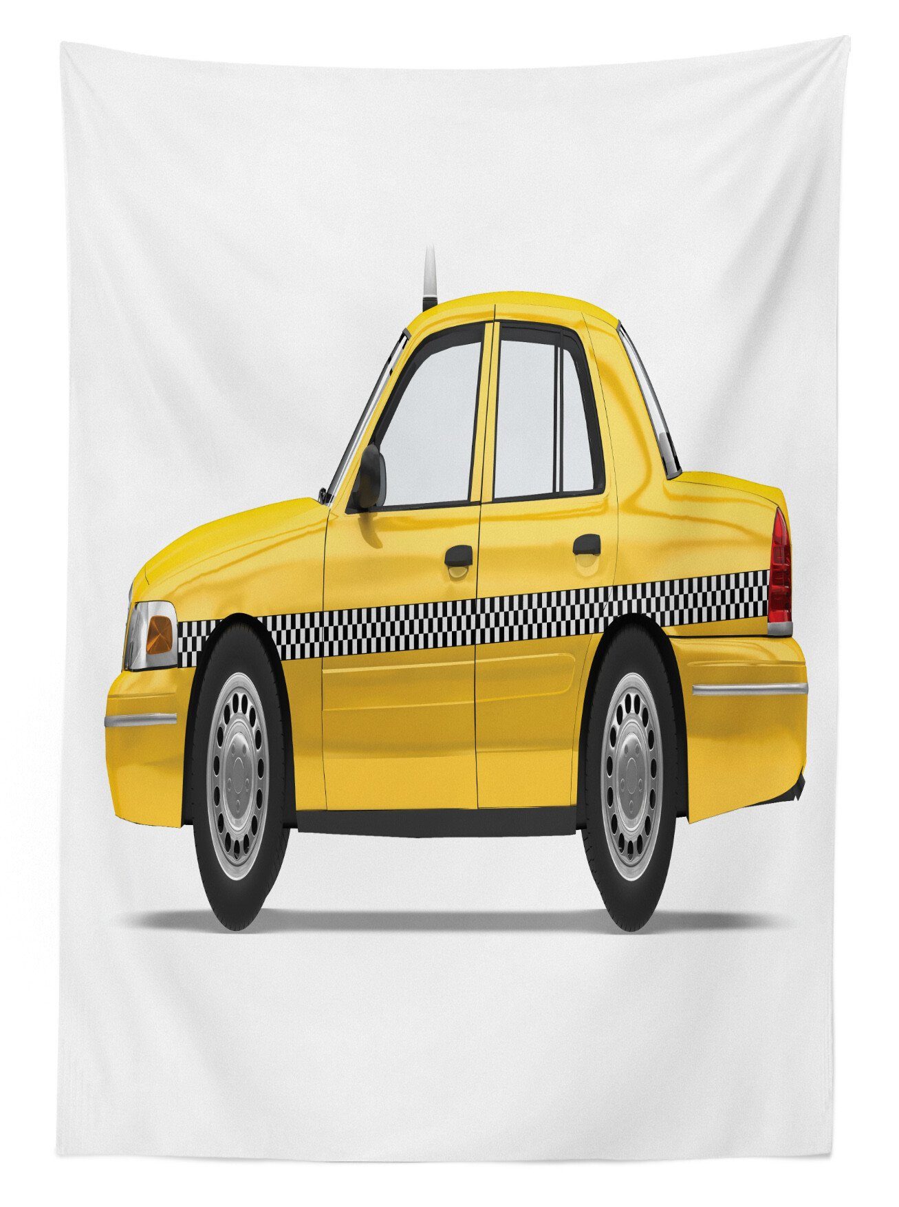 geeignet Abakuhaus Taxi New Waschbar Cab American Außen den Für Tischdecke Klare Style Bereich Farbfest Farben, York