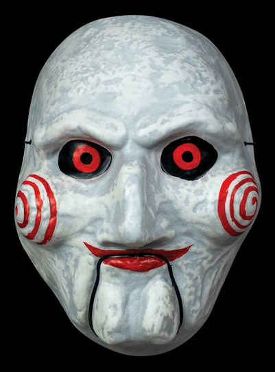 Trick or Treat Verkleidungsmaske Saw Billy, Original Latexmaske mit der Lizenz zum Sägen