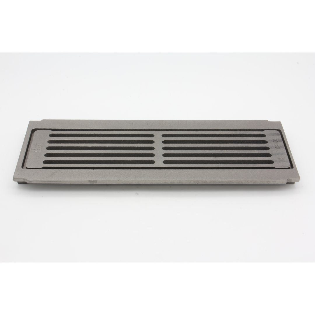 Feuercampus Ofenrost Gussrost 175 x 420 mm mit Einbaurahmen, 17,5x2,3 cm