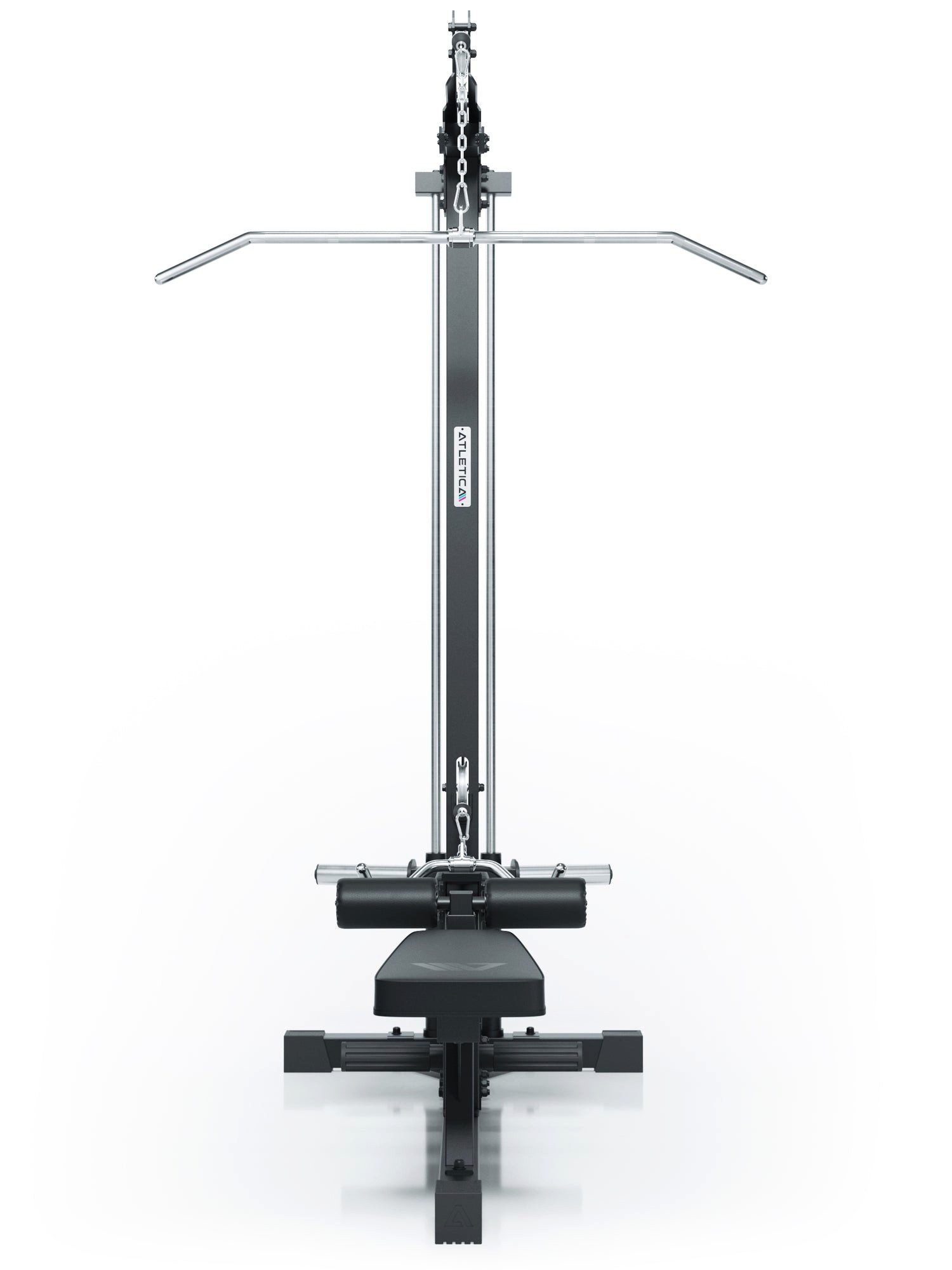 ATLETICA Power Rack Latzug mit Ruder-Station, Plate-Loaded, Studioqualität