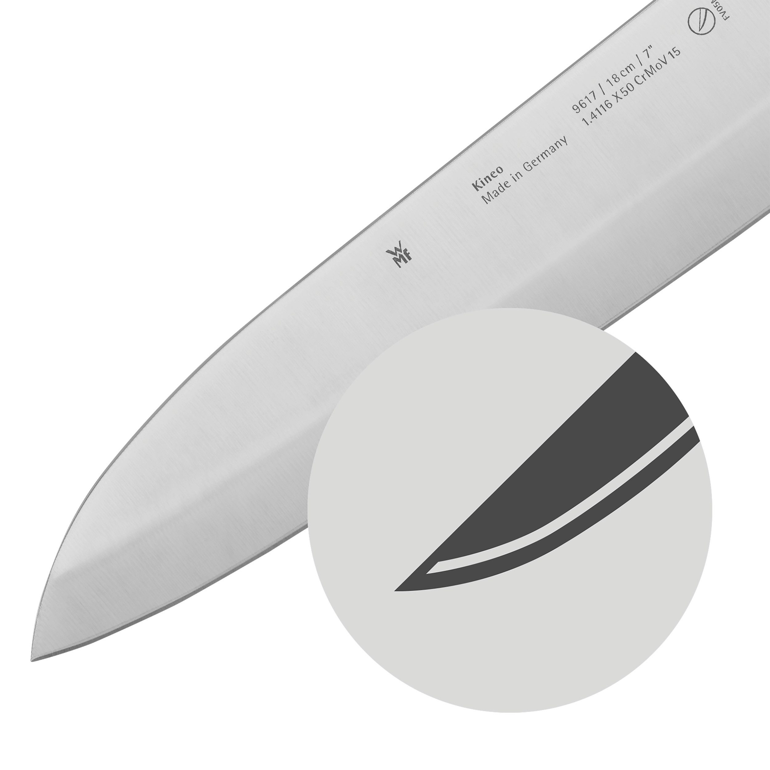 WMF Santokumesser Kineo, Performance Cut Technologie, hochwertiger Edelstahl, ergonomisch