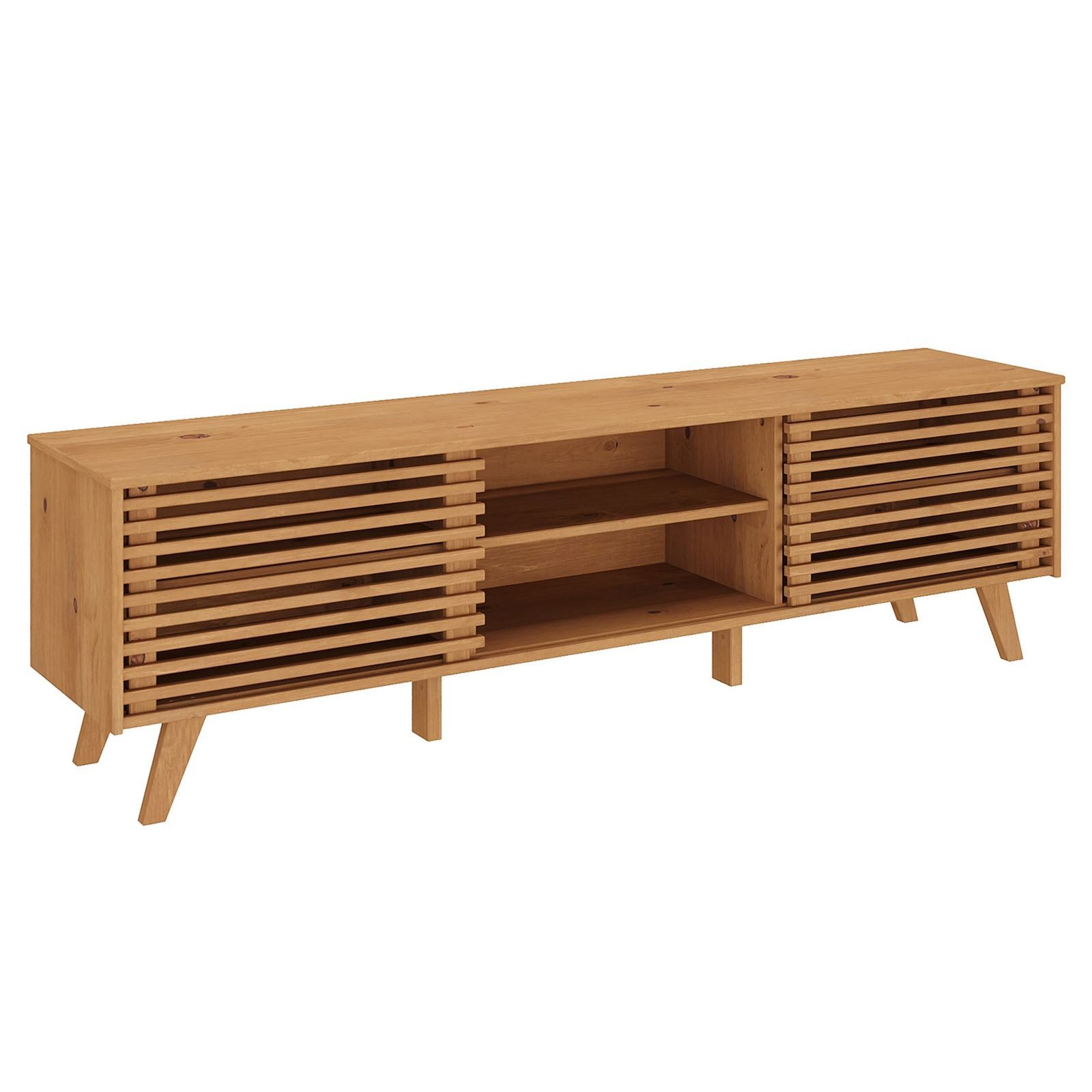 IDIMEX Lowboard RIAN, Modernes TV Möbel mit Schiebetüren aus Massivholz Eic günstig online kaufen