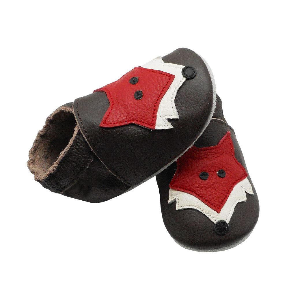 Yihakids Baby Krabbelschuhe Lauflernschuhe Hausschuhe Lederschuhe Fuchs Barfußschuh