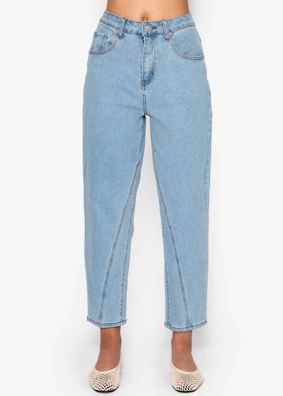 SASSYCLASSY 5-Pocket-Jeans Highwaist Jeans mit Ziernaht für Damen günstig online kaufen