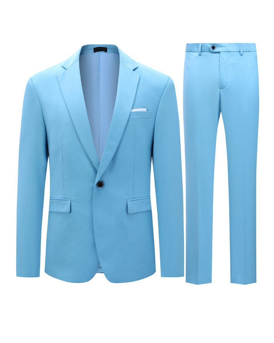 Allthemen Anzug (2 tlg) Slim Fit Ein Knopf Herrenanzug im eleganten Look