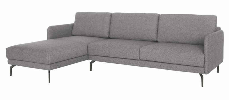 hülsta sofa Ecksofa »hs.450«, Armlehne sehr schmal, Breite 274 cm, Alugussfuß Umbragrau, wahlweise Stoff oder Leder