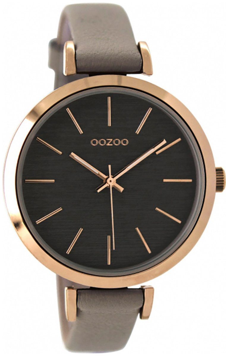 OOZOO Quarzuhr »UOC9135 Oozoo Armbanduhr Damen rosegold«, Damenuhr rund,  groß (ca. 40mm), Lederarmband, Fashion-Style online kaufen | OTTO
