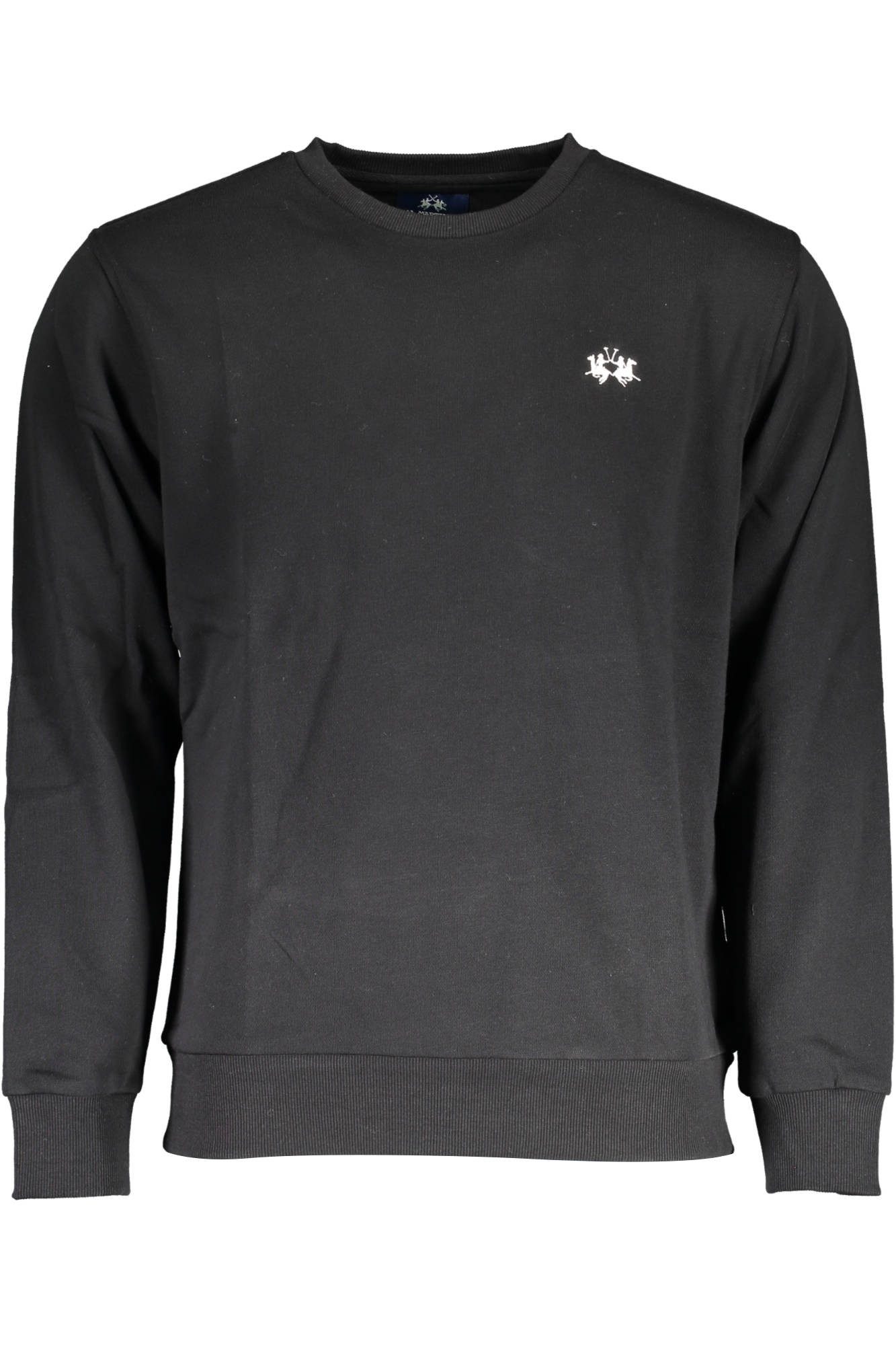 La Martina Sweatshirt Herren Pullover Schwarz - Langarm, Rundhals &