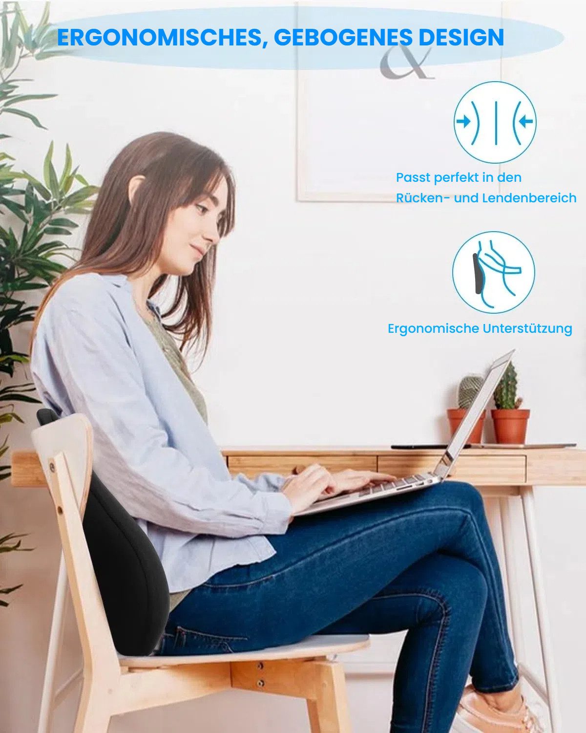 LEAZZLE Stuhlkissen Ergonomisches Rückenkissen mit Memory-Funktion günstig online kaufen