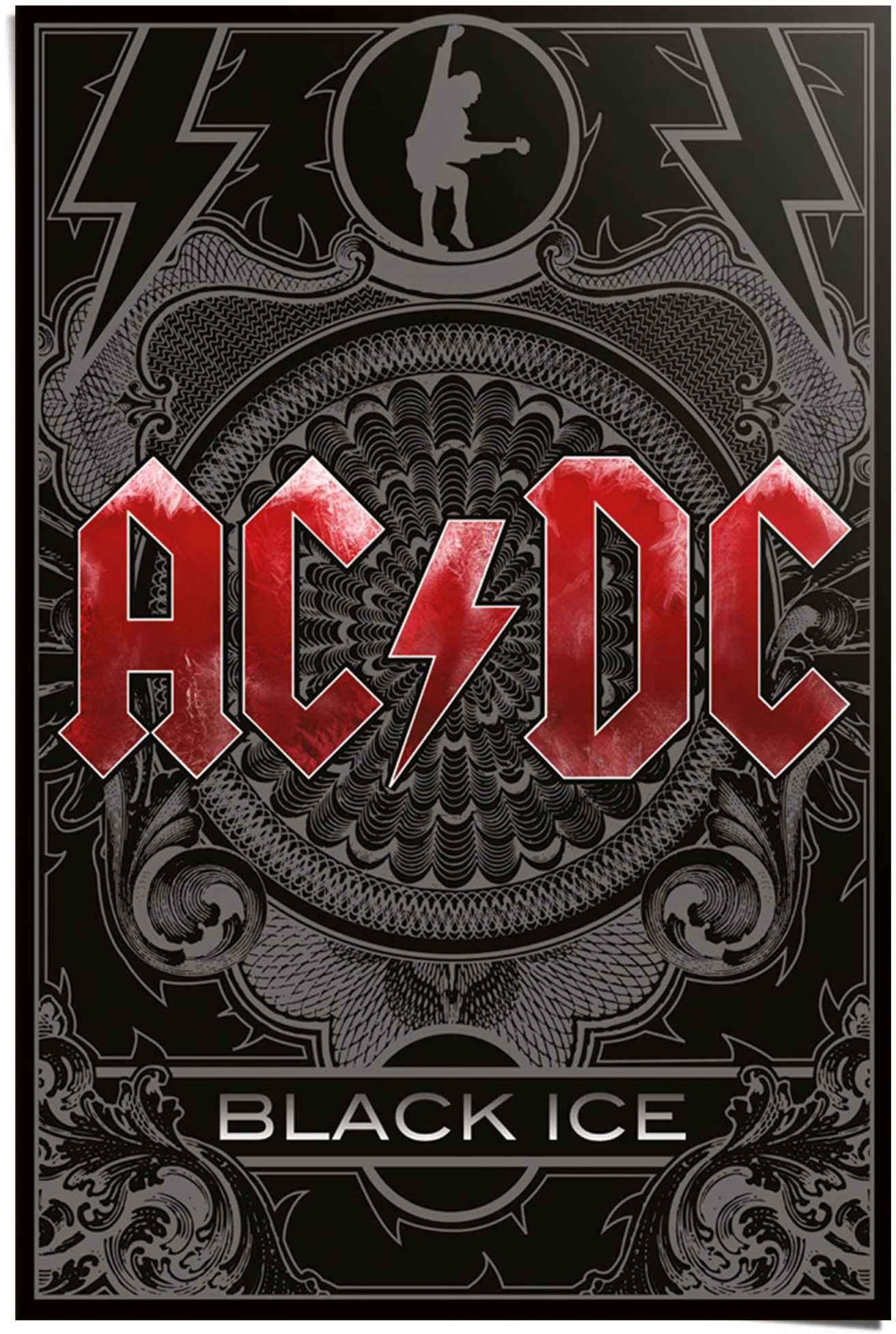 Poster (1 St) Black AC/DC ice, Reinders!