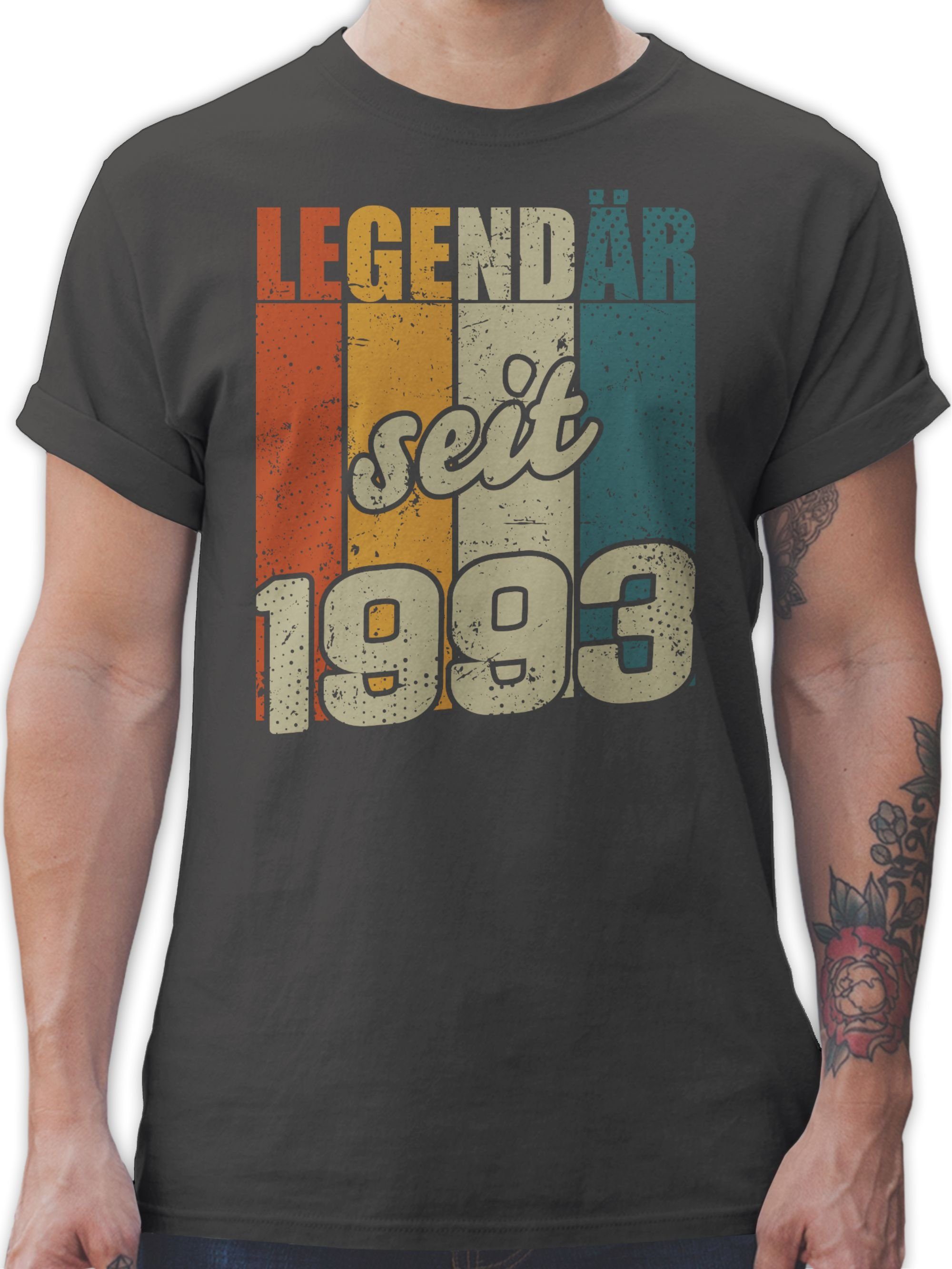 01 T-Shirt Legendär seit 1993 Dunkelgrau Shirtracer Geburtstag 30.