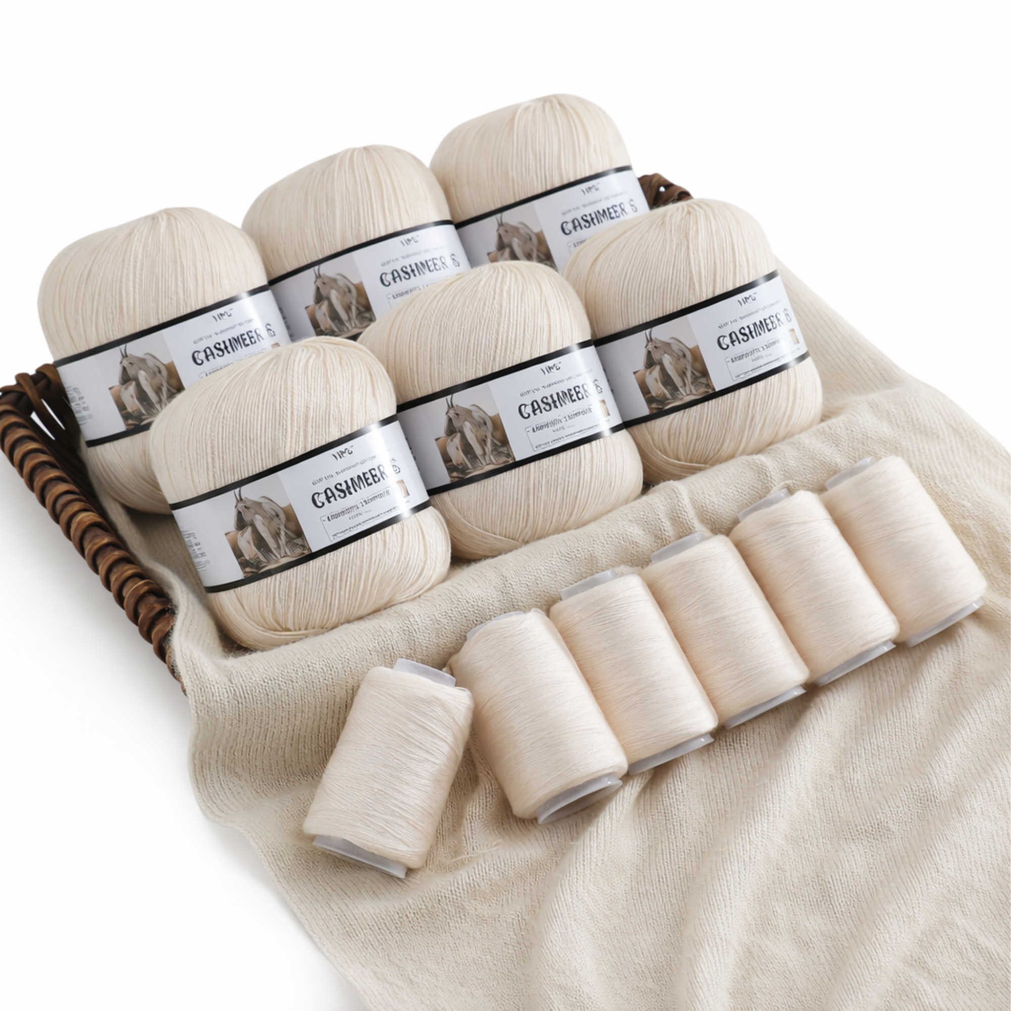 Nomiro 100% Kaschmirgarn 6x50g 300g ultraweich warm Luxus Wolle