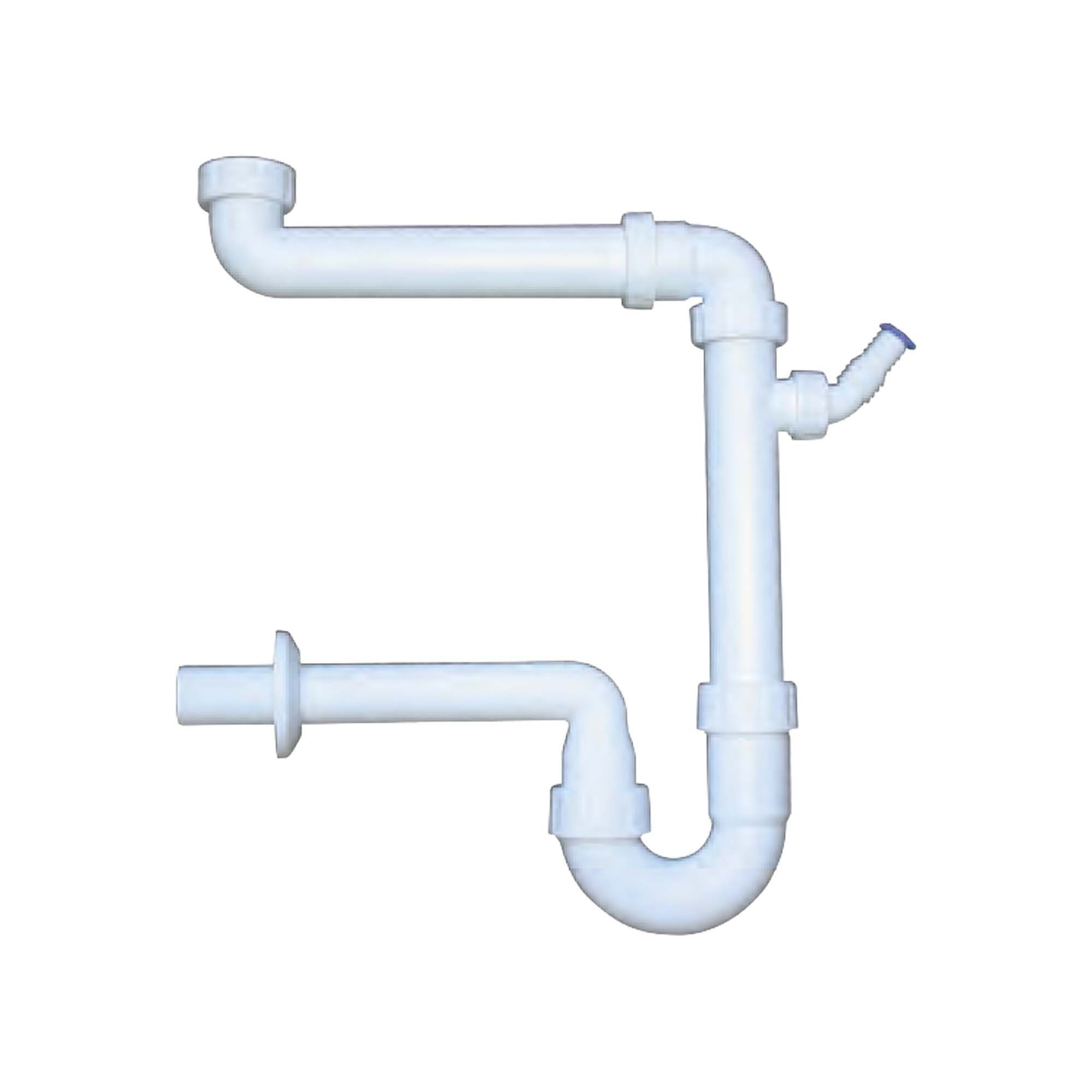 HAAS Siphon Kugelverschluss - Raumsparsiphon für Spüle 1 1/2 Zoll x DN 40/50