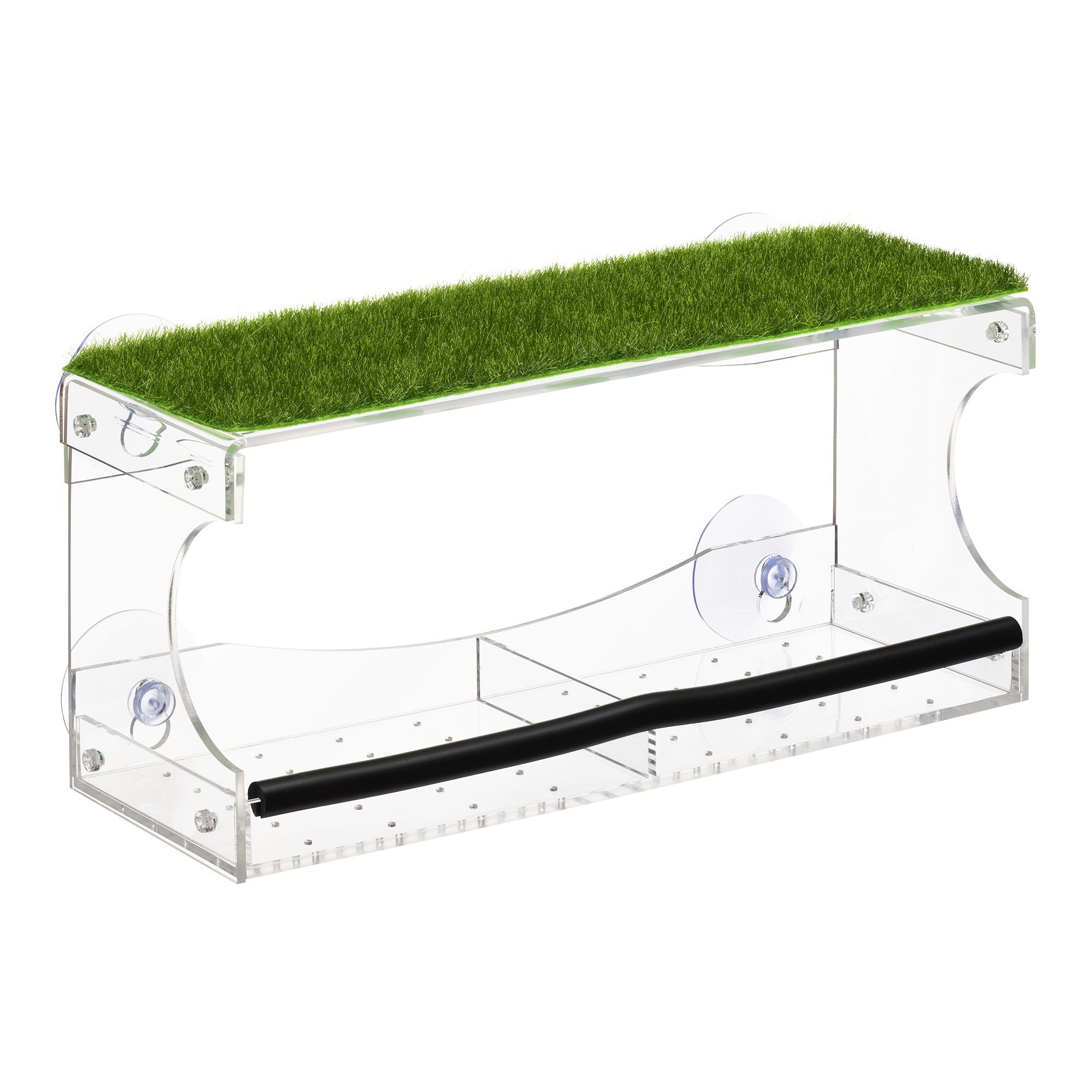 Futterautomat Fenster Vogelhaus Acryl - Futterhaus mit Saugnäpfen - Vogelhäuschen