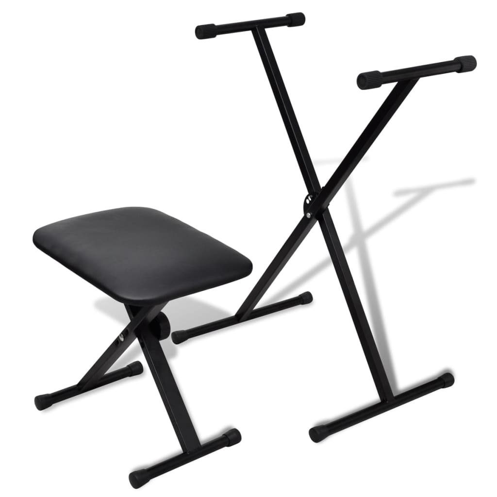 Schlagzeughocker Keyboardständer- und Hocker-Set Verstellbar
