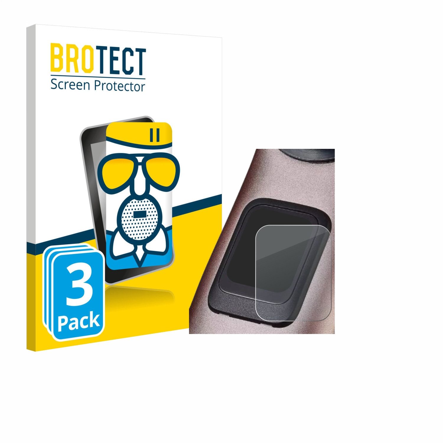 BROTECT Displayschutzglas Folie für Specialized Turbo Levo 4, 3 Stück, Schutzfolie Glas Panzer Display Schutz matt