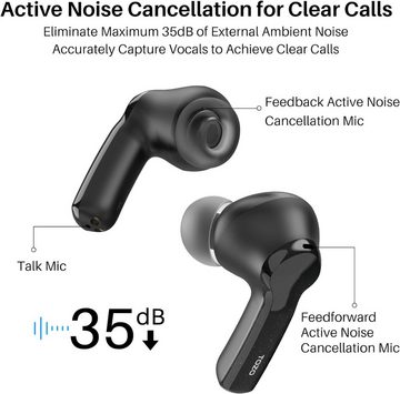 TOZO Hybride, aktive In-Ear-Kopfhörer (Über 10 Stunden Wiedergabezeit mit einer Ladung, zusätzliche 42 Stunden in der Ladehülle, IPX6-Wasserdichtigkeit., Ultimatives Klangerlebnis Geräuschunterdrückung transparenter Modus)