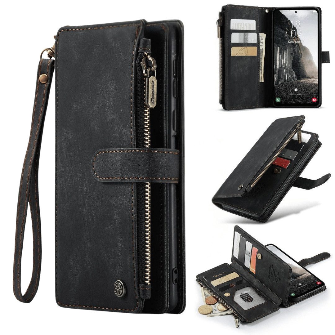 SmartUP Smartphone-Hülle für Xiaomi Redmi Note 14 5G Klapphülle Fliphülle Tasche Smart Cover 6,9 Zoll, Integrierte Standfunktion, integrierte Geldbörse
