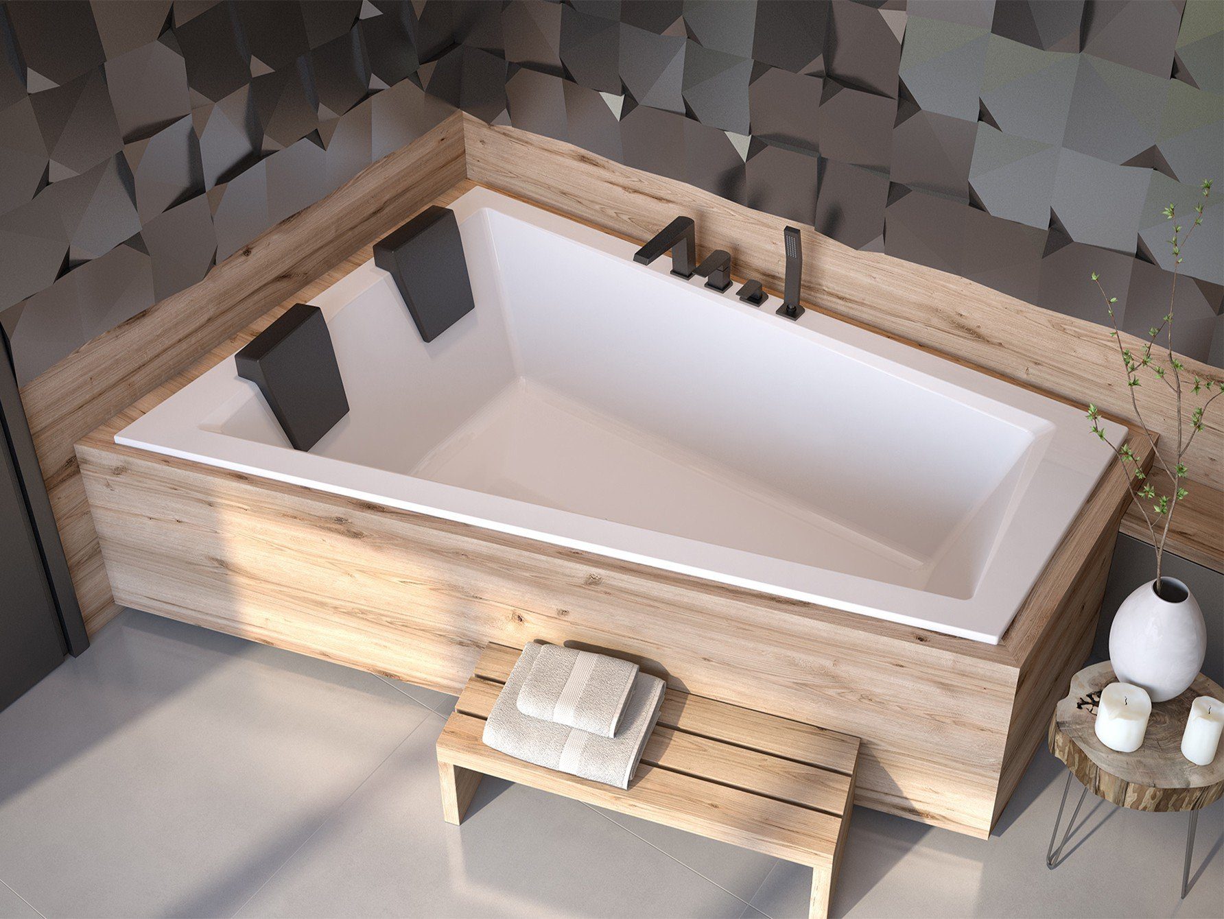 KOLMAN Badewanne Eckbadewanne Intima Slim 180x125, (Links/Rechts), Ablaufga günstig online kaufen