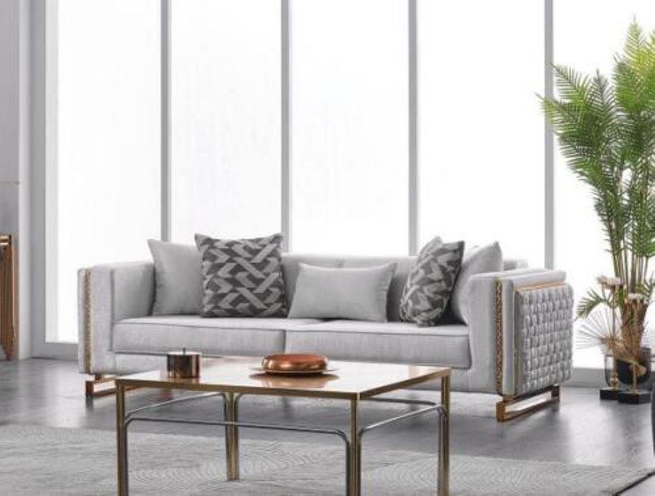 Couch Stoff, Teile, Sofa 3-Sitzer 245cm Sitzer 1 Textil Europa Made Möbel 3 Polster JVmoebel Dreisitzer Sofas in