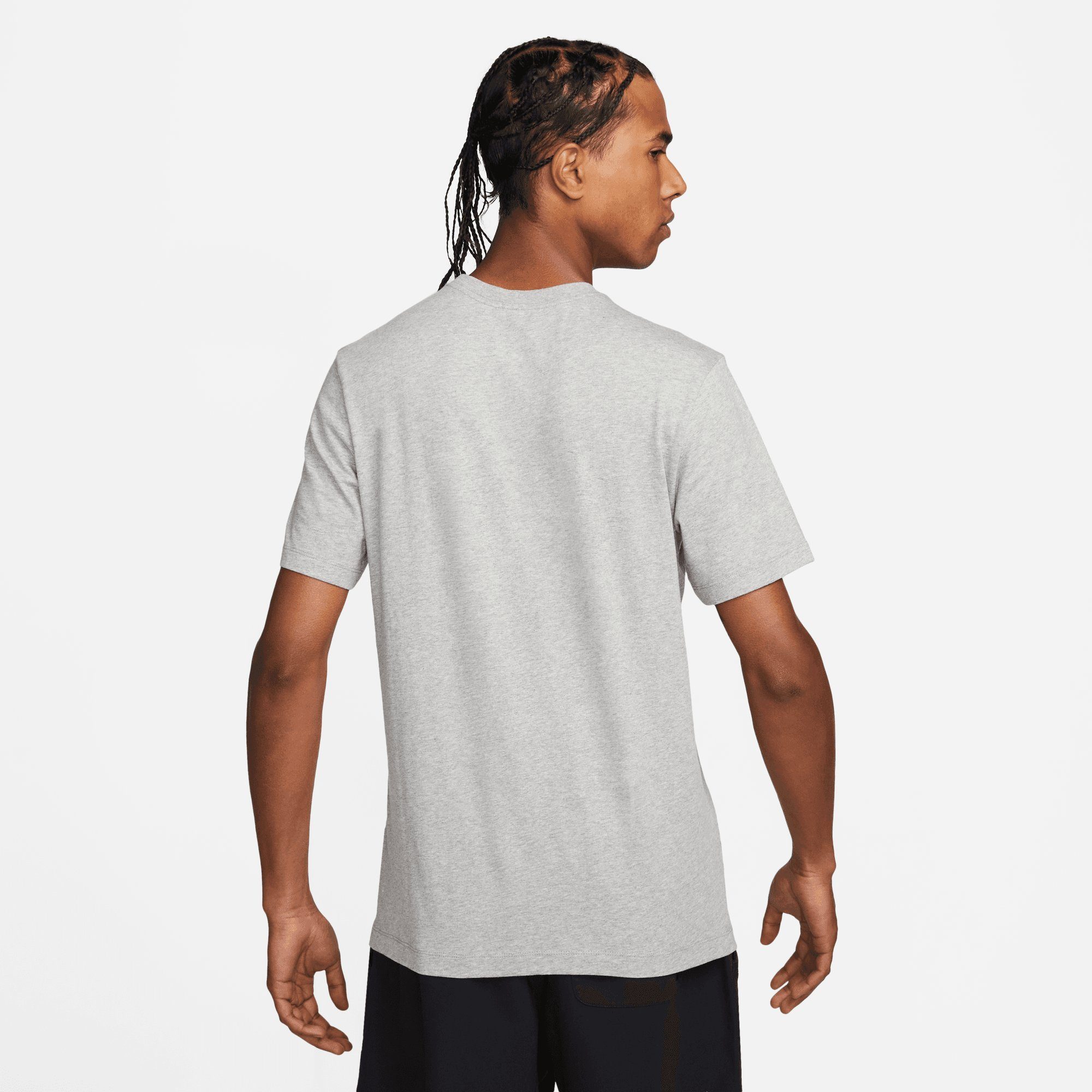 Nike GREY T-SHIRT Sportswear T-Shirt MEN'S HEATHER DK