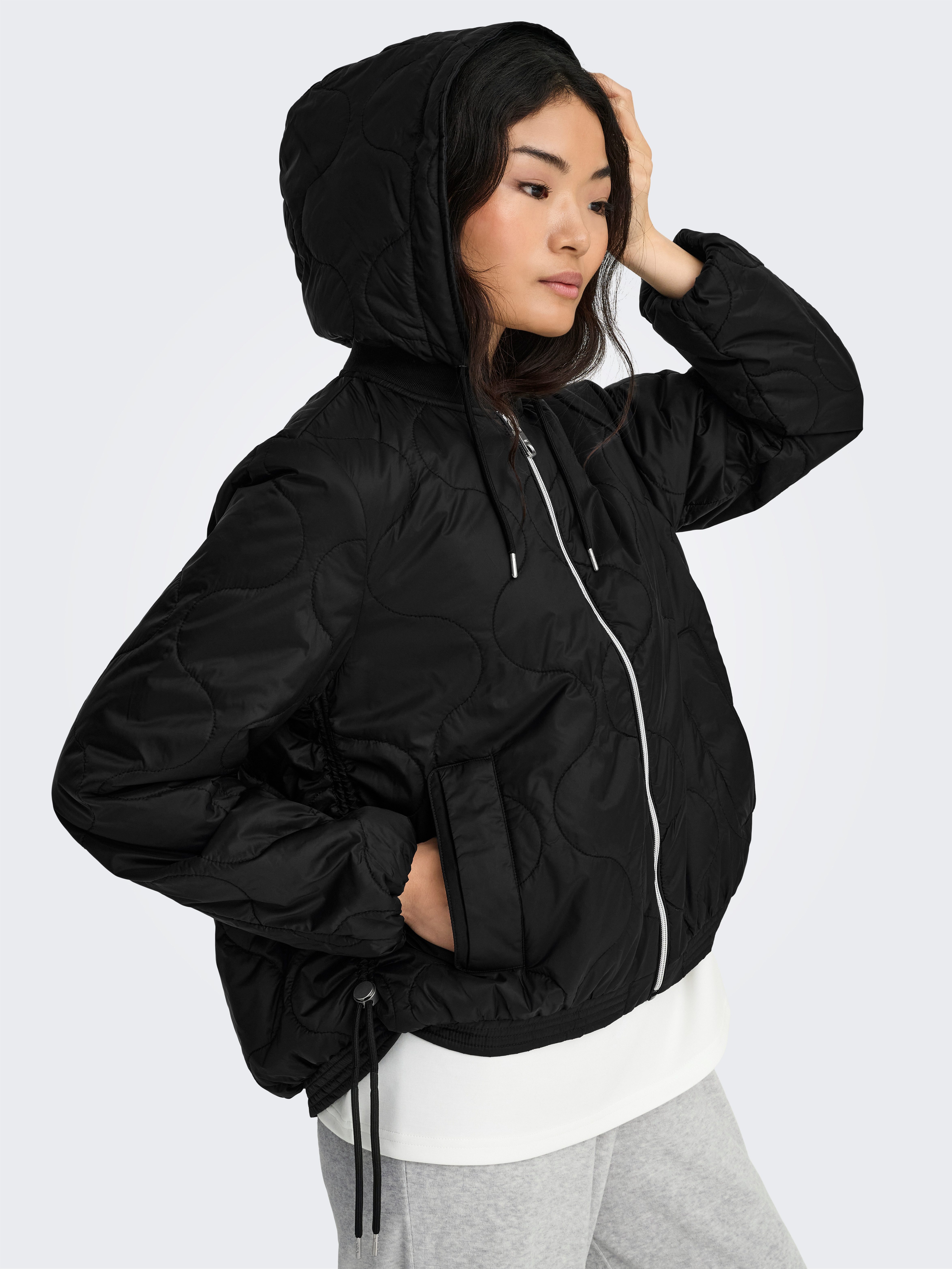 ONLY Steppjacke ONLMIKI HOOD QUILT JACKET CC OTW mit seitlichem Kordelzug a günstig online kaufen