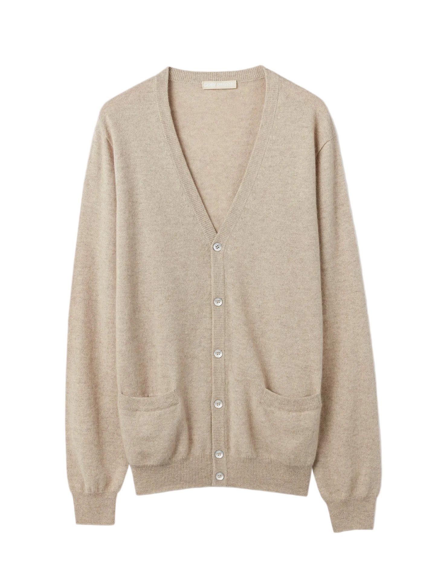 Cardigan V-Ausschnitt Kaschmir Strickjacke mit Knöpfen