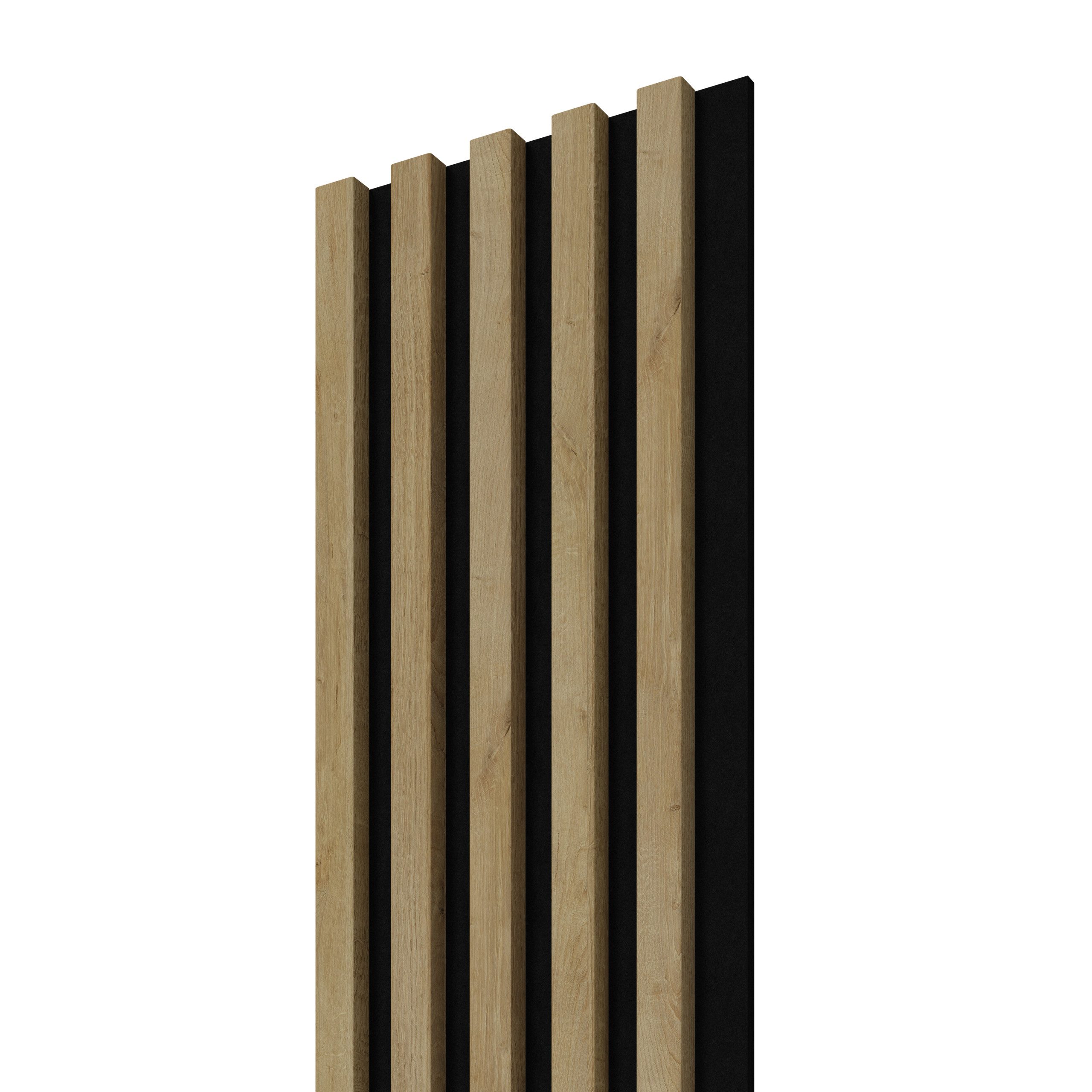 Stegu Wandpaneel Stegu Linea Silento Akustikpaneel Eiche/Schwarz 265x24,5 cm