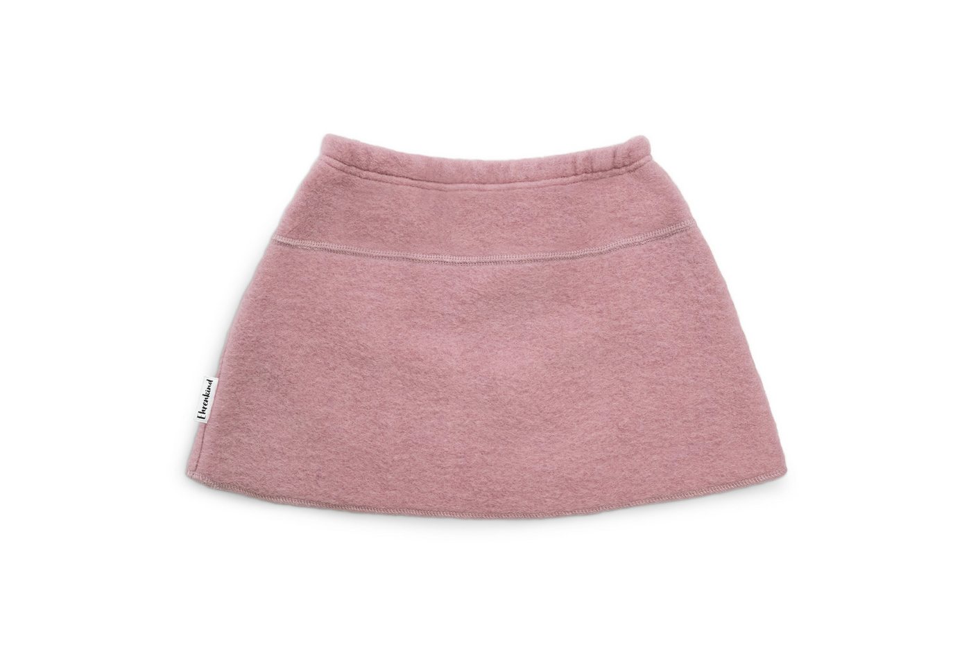 Ehrenkind A-Linien-Rock Walkrock für Kinder aus Bio-Schurwolle & Bio-Baumwolle (Rosé, atmungsaktiv und temperaturausgleichend) Mulesing-free, Made in Europe