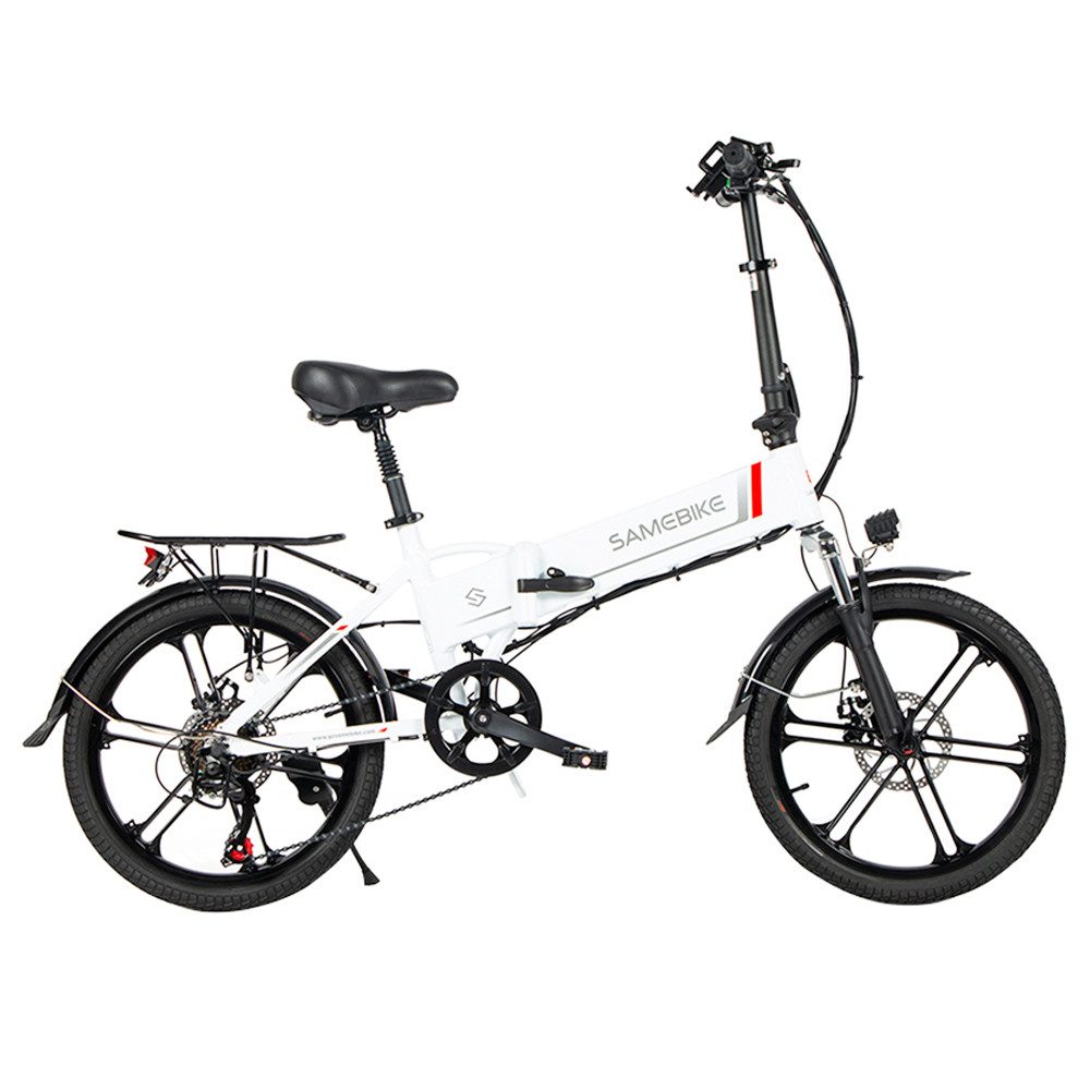 SAMEBIKE E-Bike 20LVXD30-II Klappbares Elektro-Moped Fahrrad, 7 Gang Shimano, bürstenloser Motor, 10Ah Batterie 30km/h Max Geschwindigkeit