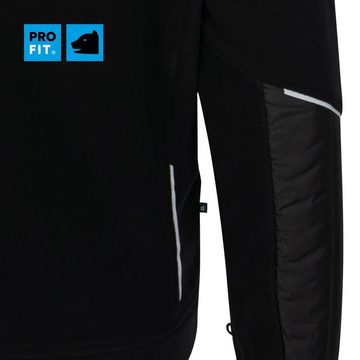 PRO FIT by Fitzner Arbeitsjacke Hybrid Fleecejacke (1, Stück) Hochwertig, Isolierend, Reflektionsstreifen, Fleece & Steppmaterial