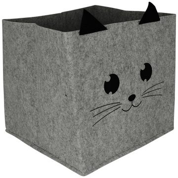 Koopman Aufbewahrungskorb Ordnungsboxen Filz 3 Stück (3 Farben) Würfelbox Aufbewahrungskiste (3er Set), Aufbewahrung Box Aufbewahrungskorb Regalkorb Korb Filzbox Faltbox