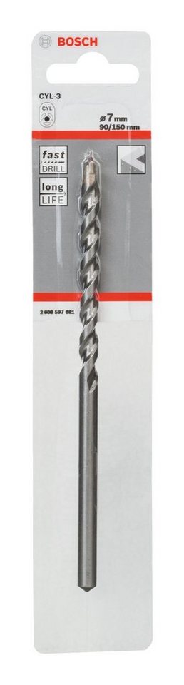 Thumbnail - BOSCH Steinbohrer, CYL 3 Betonbohrer - 7 x 90 x 150 x 6,5 mm - 1er-Pack