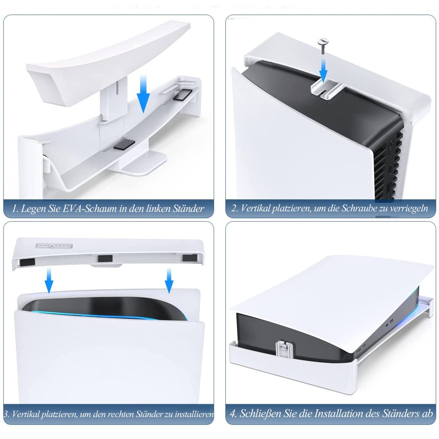 zggzerg Halterung PS5 horizontaler Ständer für Playstation 5 Halterung