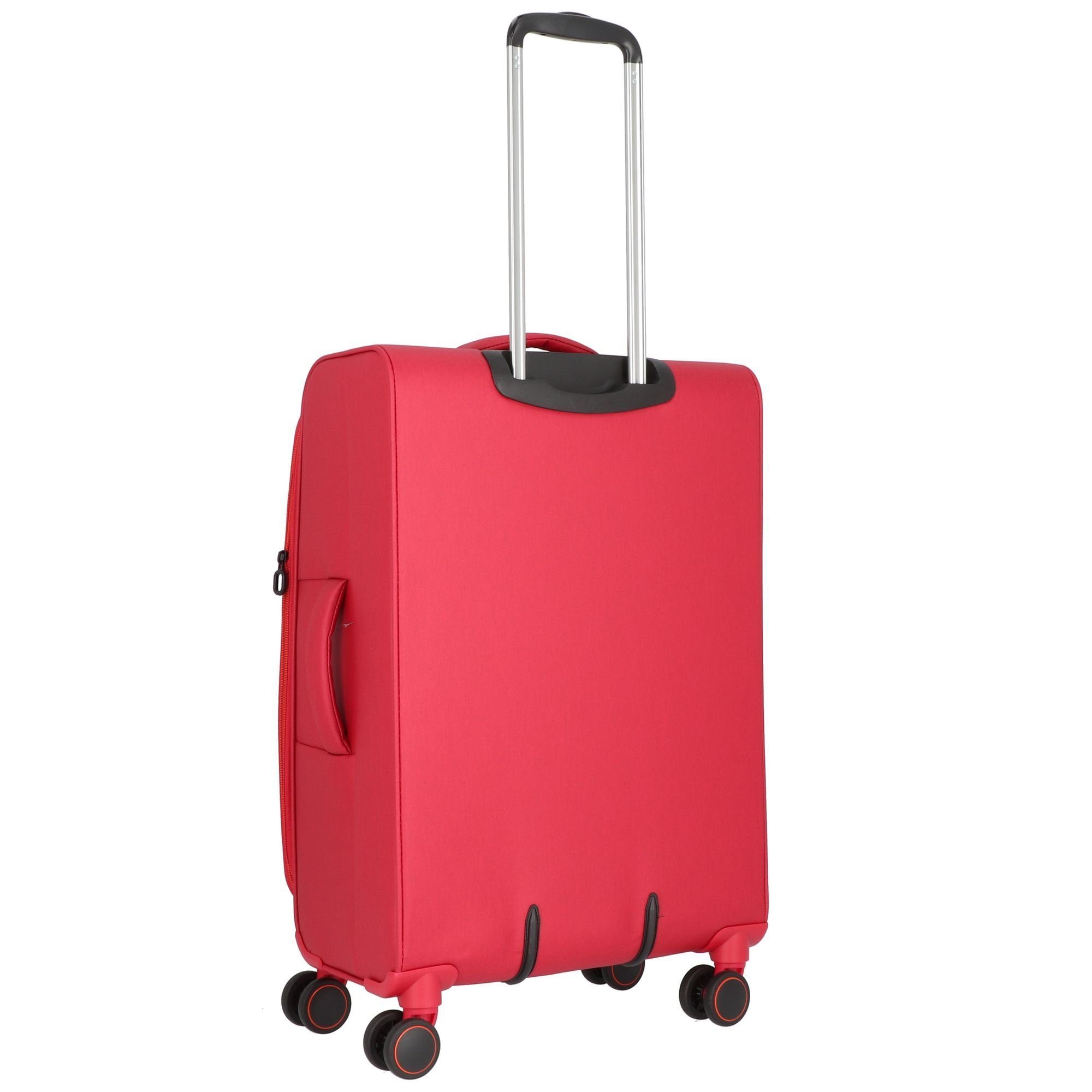March15 Trading Trolleyset (3-teilig, red 4 Polyester Silhouette, 3 tlg), Rollen