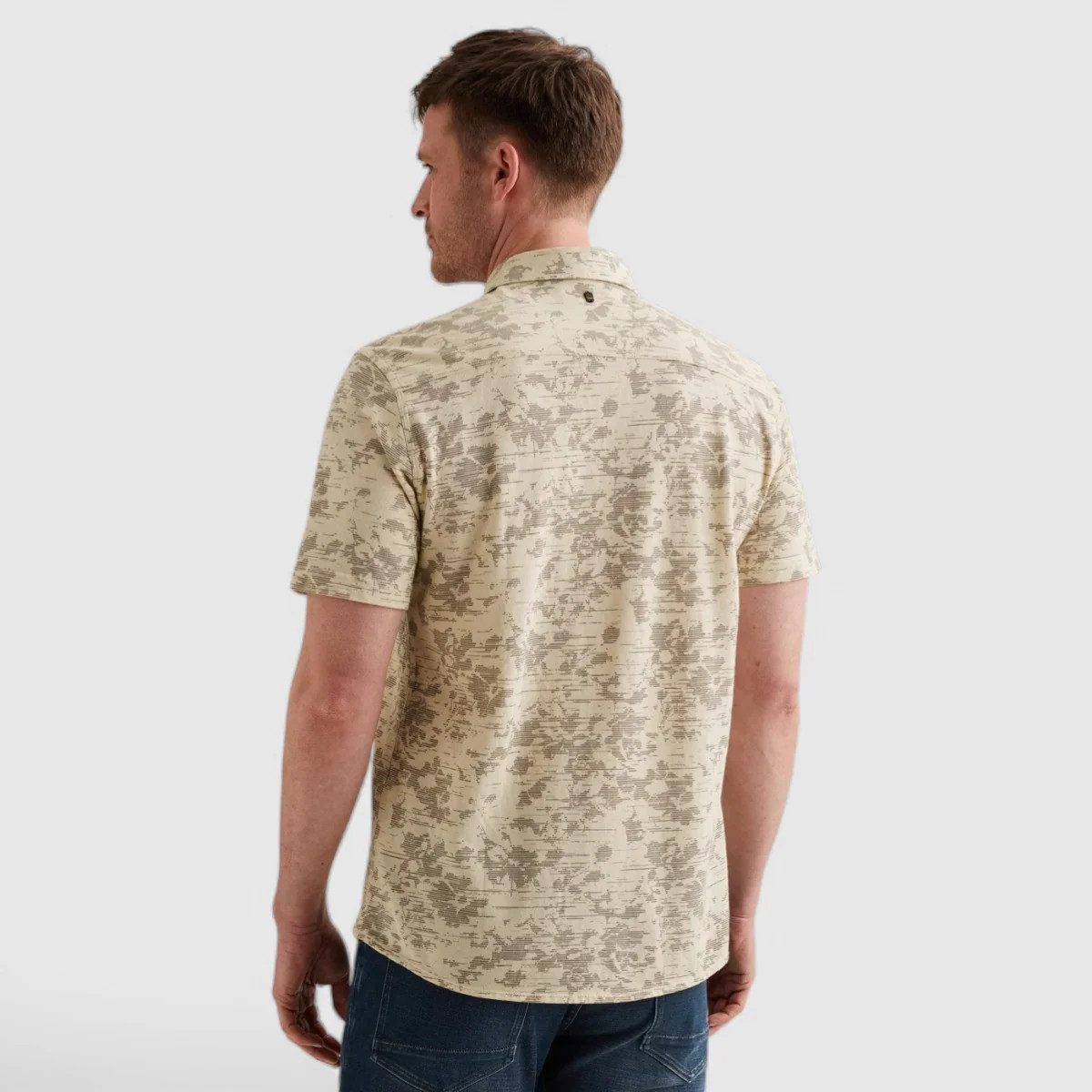 PME LEGEND Kurzarmhemd - Shirt Aop On Jersey Pique - Freizeithemd Herren mit All over Print