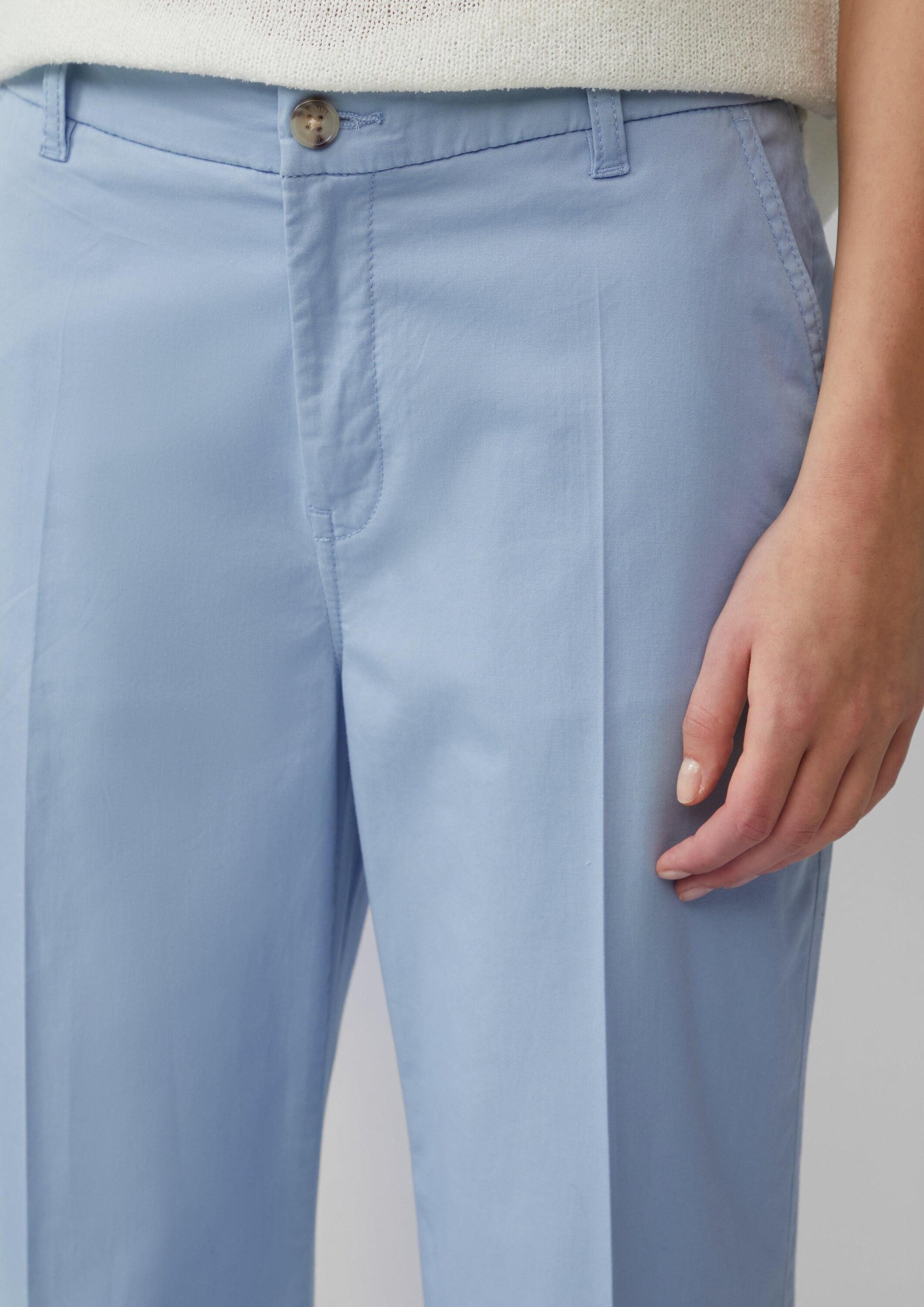 s.Oliver 7/8-Hose Hose High-Rise-Culotte aus Baumwollstretch mit Bügelfalten