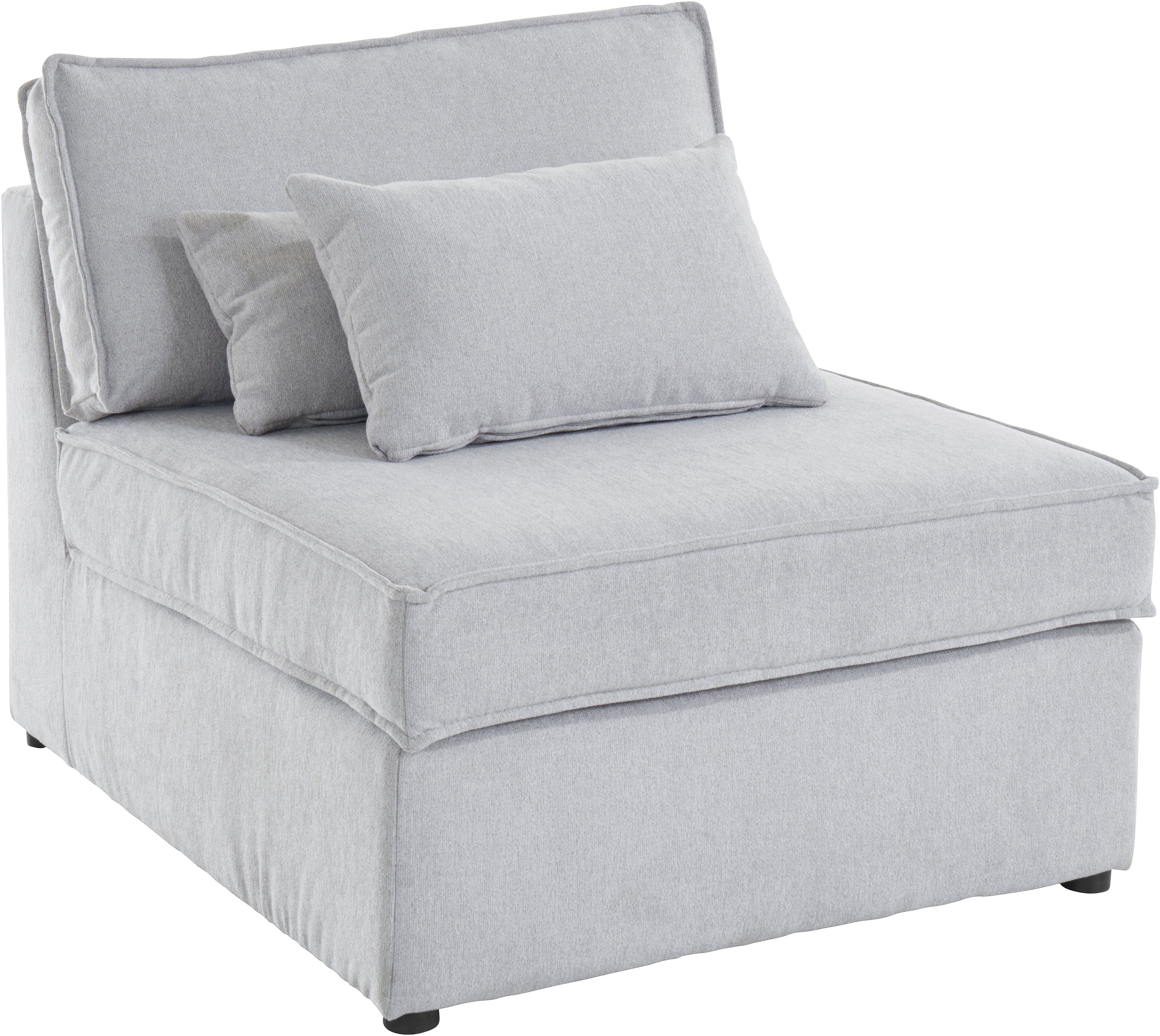RAUM.ID Sofa-Mittelelement Florid, Individuell an Sitzkomfort, Module Modulsofas, in eines Teil kombinieren fester auch zu Cord, andere als - montierbar fest