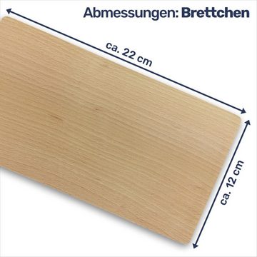 Gravidus Frühstücksbrett 5x Holz Frühstücksbrettchen Vesperbrett Brettchen