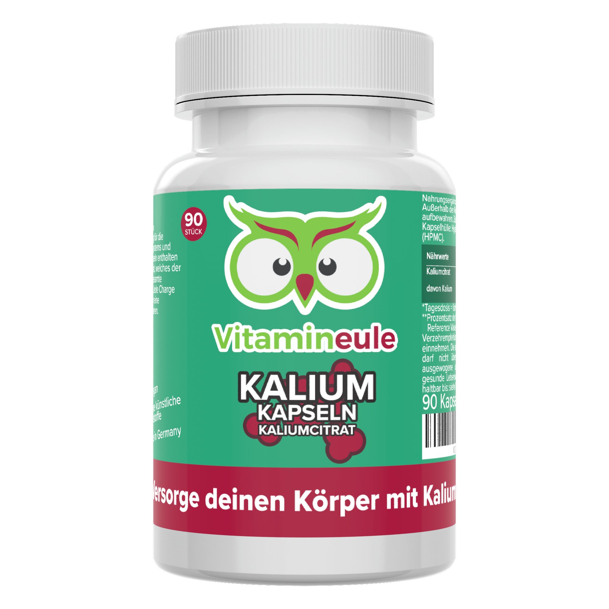 Vitamineule Kalium Kapseln - 316 mg aus Kaliumcitrat - Kapsel