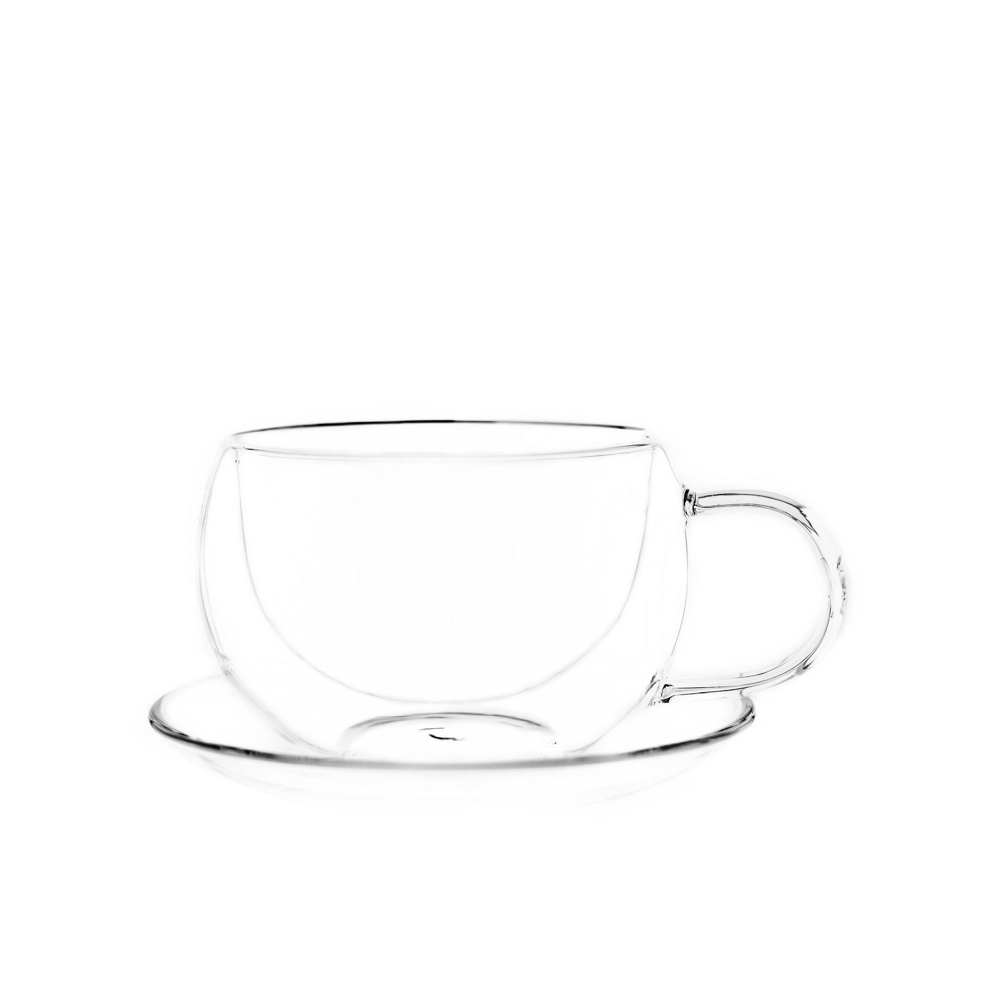 ZELLERFELD Teeglas Trendmax 2 x Teegläser Thermoglas Kaffeegläser Henkel Doppelwand 250ml