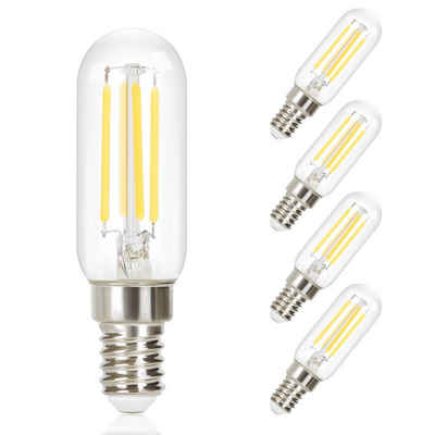 ZMH LED-Leuchtmittel LED Glühbirnen Vintage Lampe Birnen 4W Energiesparlampe, E14, 4 St., 6000k