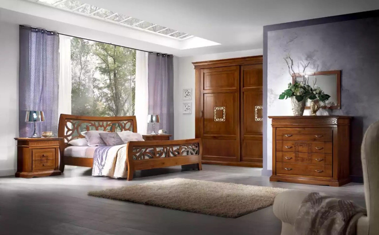 Xlmoebel Holzbett Doppelbett in elegantem Design mit hochwertiger Verarbeitung (Doppelbett, 2-tlg., Bett), Hergestellt in Europa