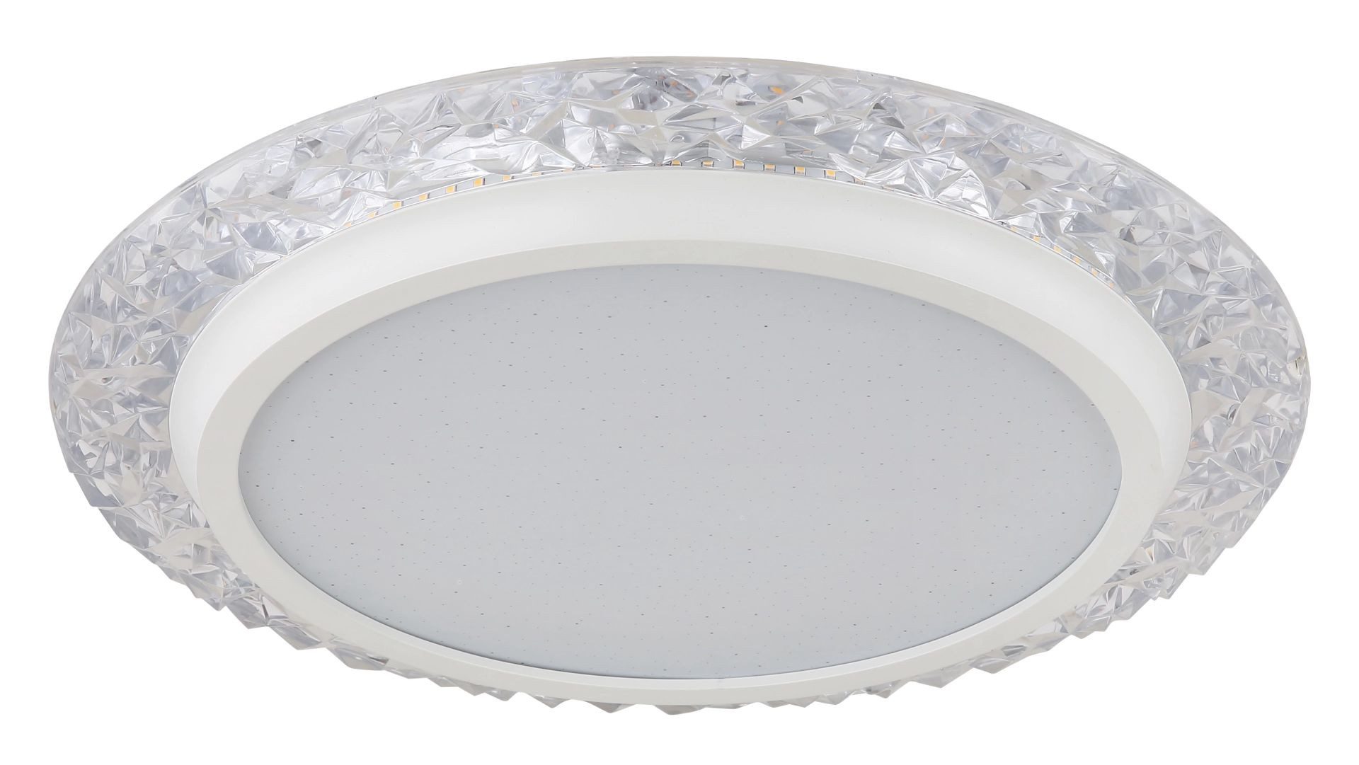 GLOBO LIGHTING LED Deckenleuchte ABIGAIL, LED fest integriert, Warmweiß, Deckenlampe, Kristalle, opal, Wohnzimmer, Schlafzimmer