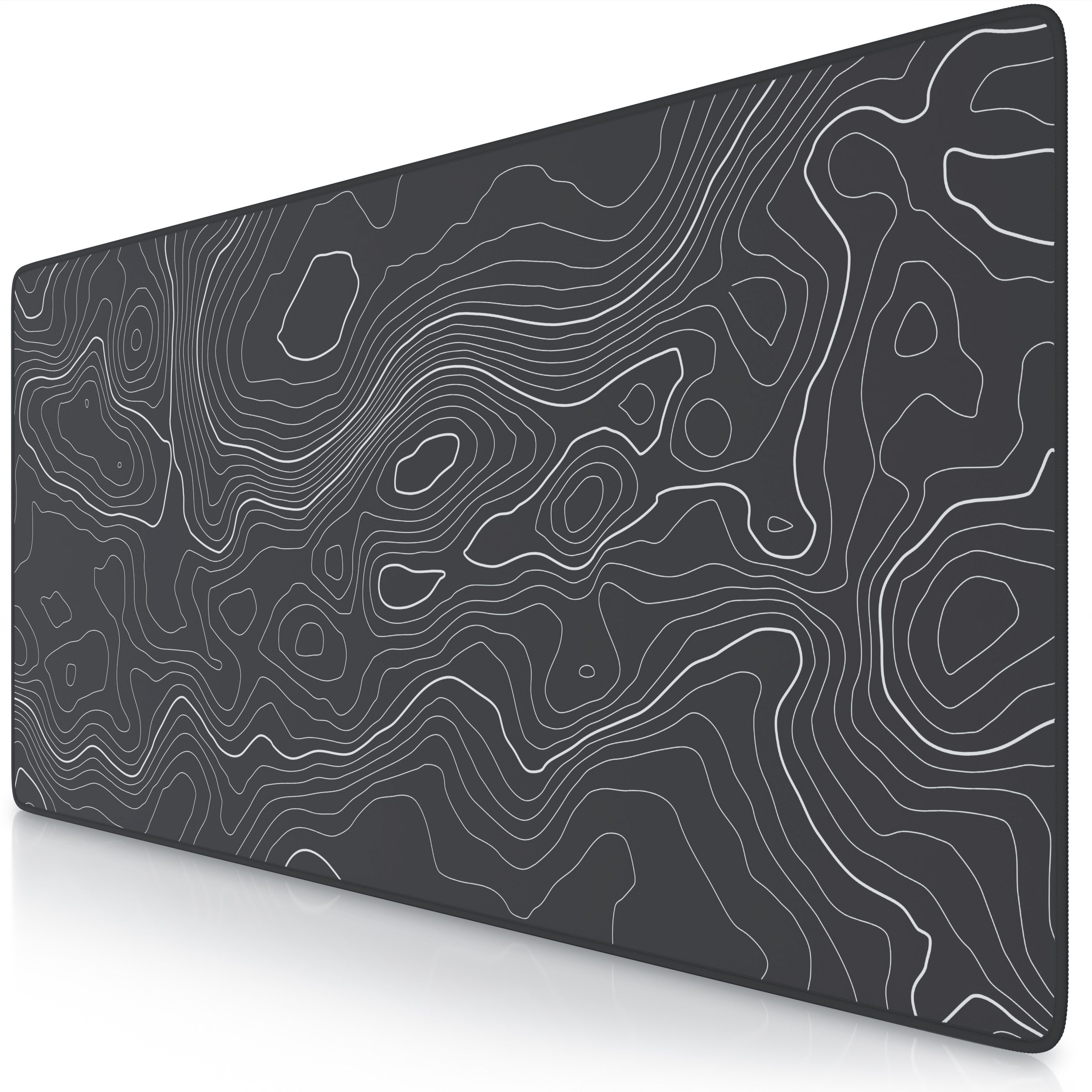 Titanwolf Gaming Mauspad XXL Speed Mousepad 900 x 400 x 3 mm, Schreibtischauflage, abwaschbar, rutschfeste Rückseite, Geschwindigkeit & Präzision, Topography